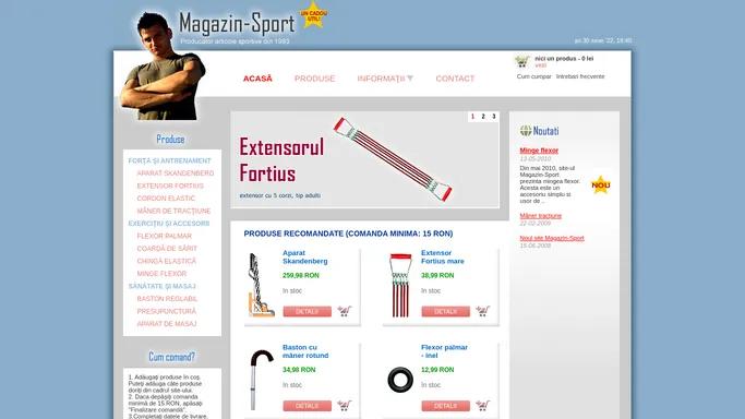 Acasa - MAGAZIN-SPORT.RO Extensoare, flexoare, aparate de masaj, baston reglabil, corzi de sarit