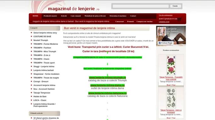 magazin de lenjerie intima online dama si barbati