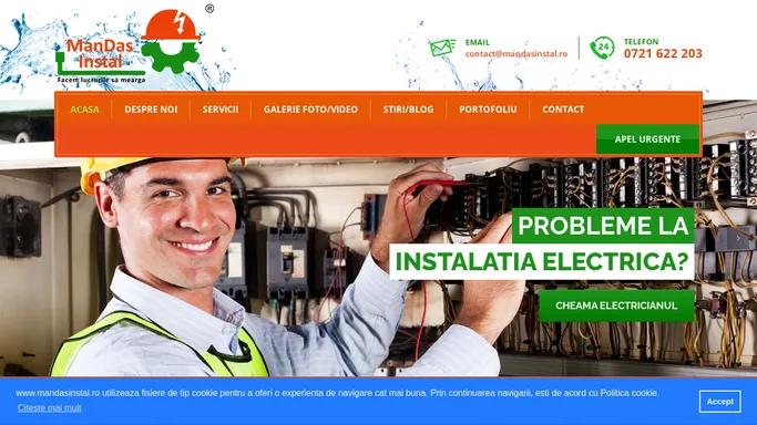 Electrician autorizat ANRE | Instalator sanitar - MandasInstal - Mandas Instal