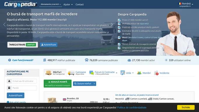 Cargopedia | Bursa de transport marfa gratuita