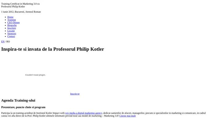 Training certificat de marketing | Marketing 3.0 | Profesor Philip Kotler