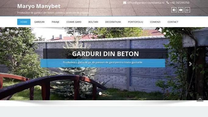 Maryo Manybet – Producator de garduri din beton, pavele si accesorii de gradina