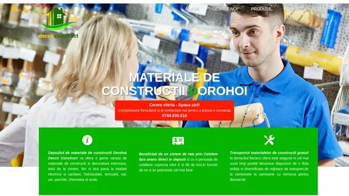 Materiale de constructii Dorohoi depozit DECCO CON