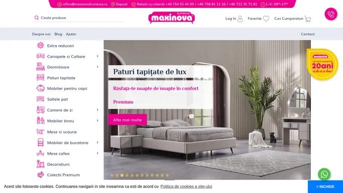 Canapele, Dormitoare, Mese Extensibile - Maxinova Furniture va ofera Mobila online de Lux