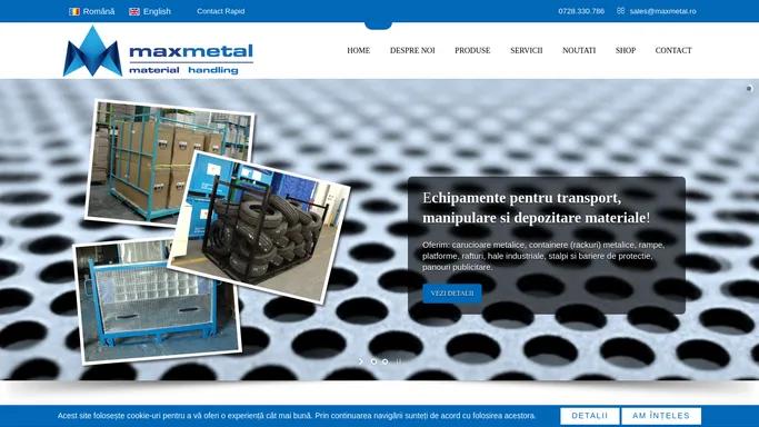 Productie ambalaje metalice Brasov - Containere Metalice, Carucioare Metalice - MAX METAL CONSTRUCTION