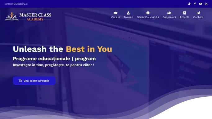 Master Class Academy – Cursuri programare Java, Kotlin si Android.