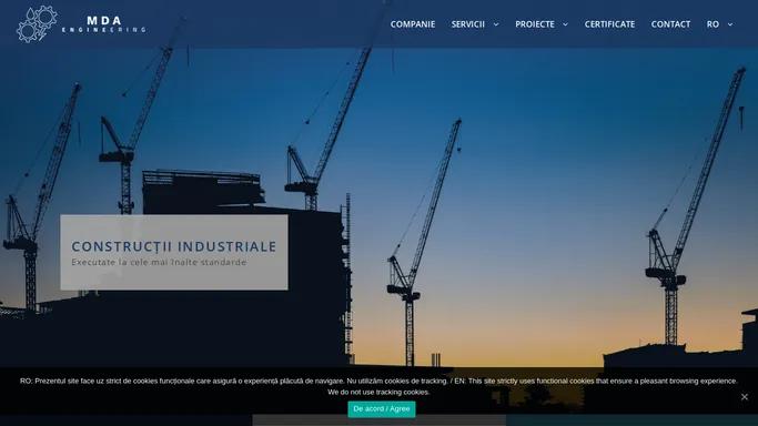 Constructii hidrotehnice, industriale, civile - MDA Engineering.