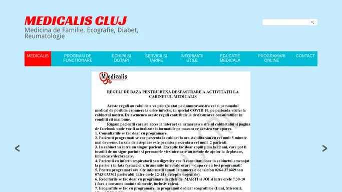 Medicalis Cluj | Medicina de Familie, Ecografie, Diabet, Reumatologie