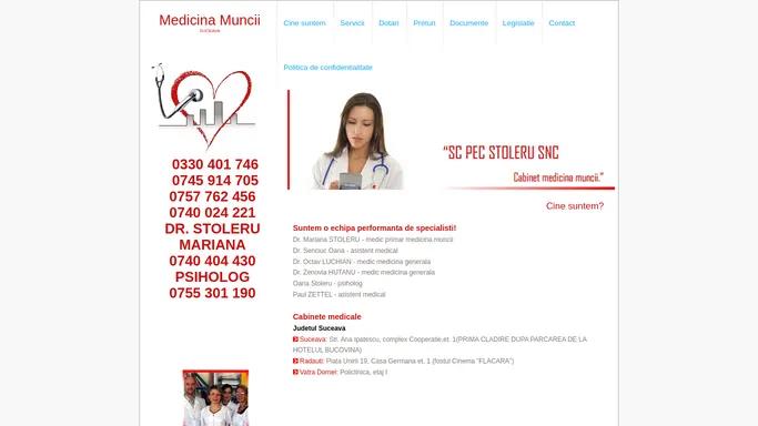 SC PEC STOLERU SNC - Cabinet Medicina Muncii, Suceava, Radauti, Vatra Dornei, Botosani, Dorohoi, Targu Neamt