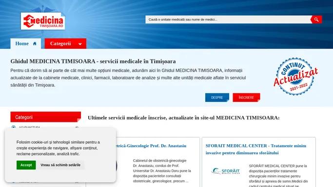 Ghidul Medicina Timisoara: clinici, cabinete, farmacii, medici, servicii medicale - Ghidul MEDICINA TIMISOARA