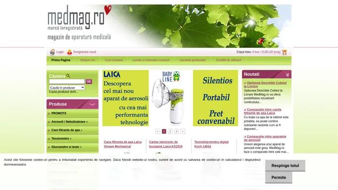 MedMag.ro --Monitorizarea si ingrijirea sanatatii. Tensiometre, aerosoli, body fat monitor,cantare bebelusi, cani filtrante apa.