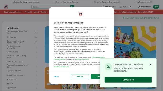 Supermarket Online – Livrare Cumparaturi la Domiciliu | MEGA IMAGE