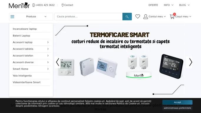 Smart Home si accesorii premium pentru laptop-uri la Mentor-Market.ro