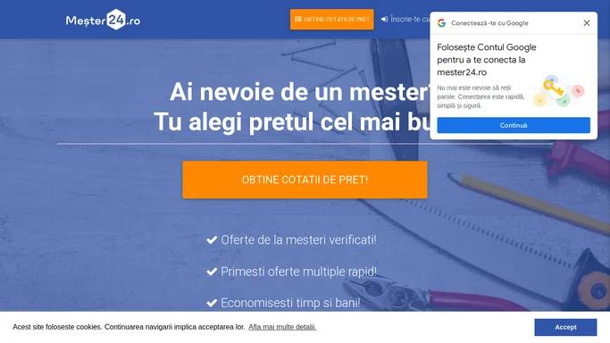 Mester24.ro - mesteri autorizati si verificati in toata tara