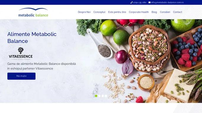 Metabolic Balance - Slabeste sanatos cu un plan alimentar echilibrat