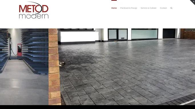 Metod Modern SRL – Pardoseli industriale elicopterizate & Pavaje din beton