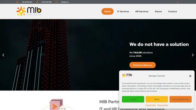 MIB Partners - Consulting & Solutions