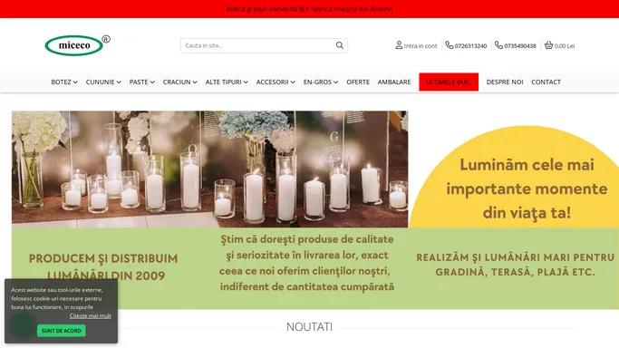 Magazin Online Lumanari - Miceco.ro