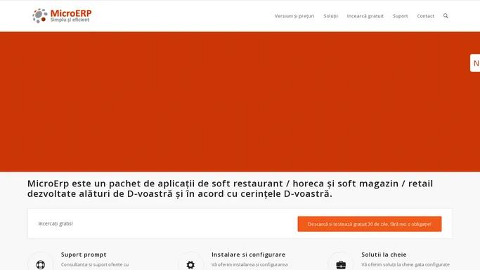 Acasa - soft restaurant, soft gestiune restaurant - MicroErp