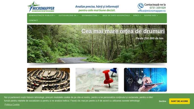 Solutii GIS, harti si baze de date geospatiale - MicoMapper