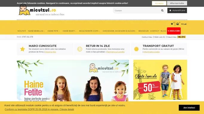 Haine copii, incaltaminte Disney / www.micutzul.ro
