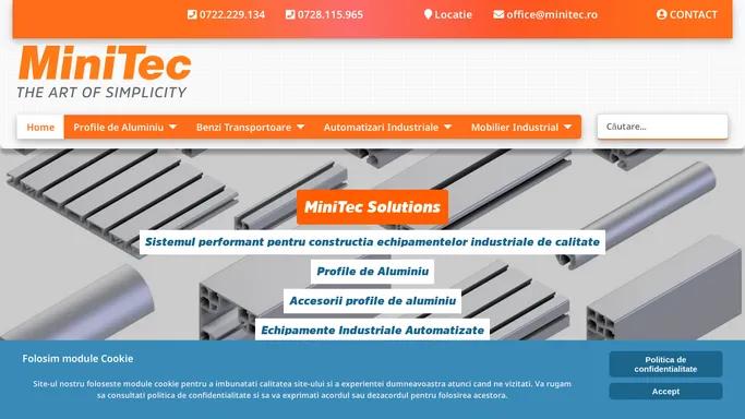 Profile de aluminiu pentru aplicatii industriale - MiniTec Solutions