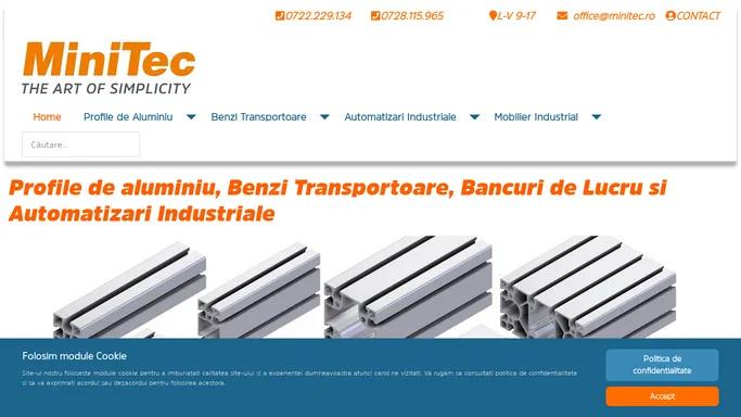 Profile de aluminiu pentru aplicatii industriale - MiniTec Solutions