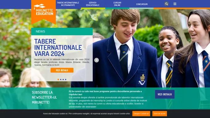 Tabere Internationale 2022 | Tabere educationale internationale pentru copii | Tabere Anglia | Tabere SUA | Mirunette.ro