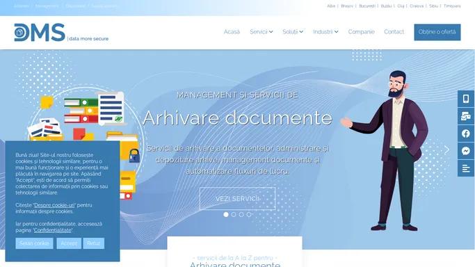 DMS | Servicii arhivare documente si management documente | Data More Secure