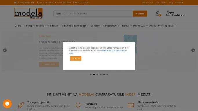 Modela.ro: Magazin Mobila Online - Canapele Extensibile, Coltare Extensibile, Sifoniere