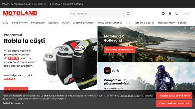 Magazin echipamente moto si accesorii | Motociclete si piese moto | Motoland