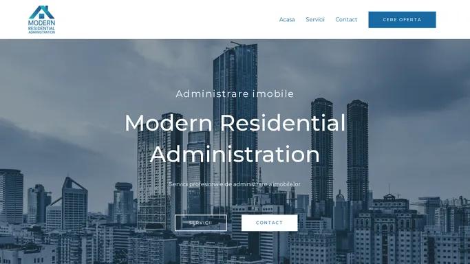 Modern Residential Administration – Administrare cladiri