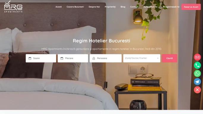 Regim hotelier Bucuresti Garsoniere Apartamente MRG Apartments