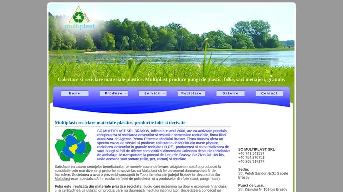 Multiplast Brasov - Saci, folii, pungi, granule reciclate, colectare si reciclare materiale plastice