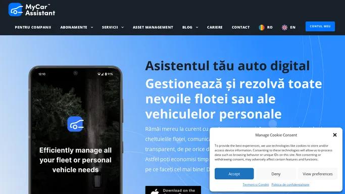 MyCar Assistant | Gestioneaza GRATUIT flota sau vehiculele tale si economisesti timp si bani - MyCar Assistant