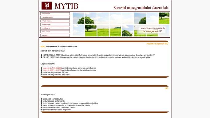 Consultanta ISO, implementare ISO 9001 - MYTIB Suceava