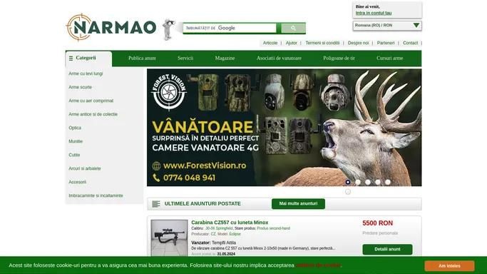 Narmao.ro ➣ Anunturi pentru arme de vanatoare, munitii si accesorii