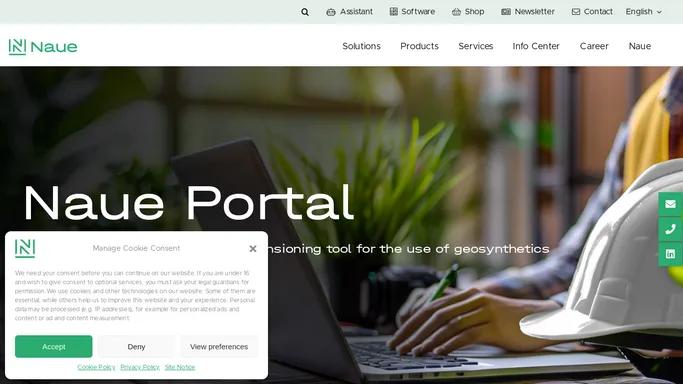 Home - Naue - Geosyntehtics | Digtal Engineering Software | Installation services