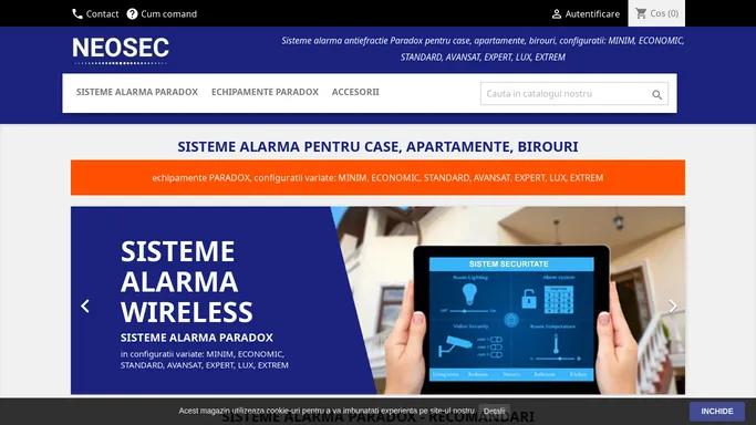 Sisteme alarma pentru case, apartamente, birouri - Neosec.ro