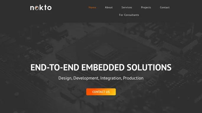 Nokto - End to End Embedded Solutions