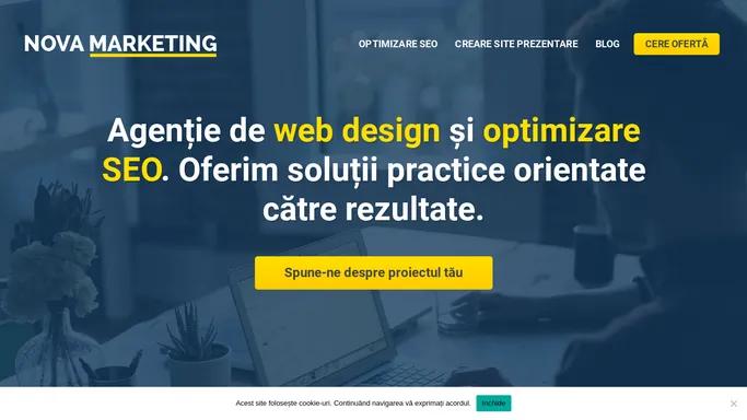 Web Design si Optimizare SEO – Nova Marketing