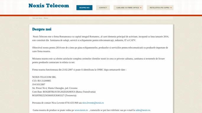 Despre noi - Noxis Telecom