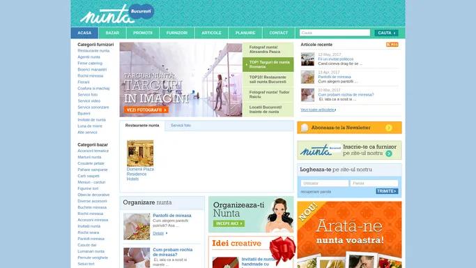 Nunta Bucuresti - primul site local dedicat nuntii tale