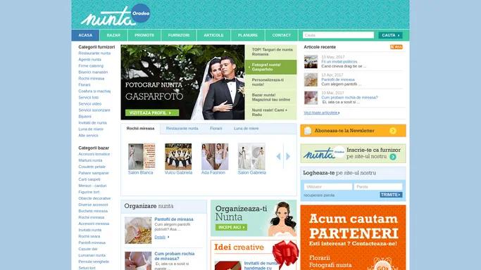 Nunta Oradea - tot ce ai nevoie pentru nunta ta