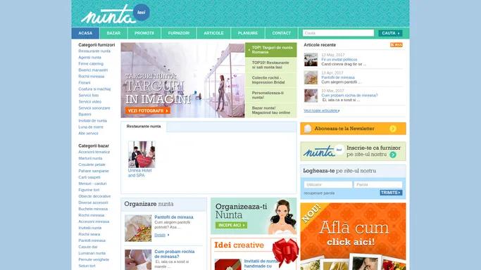 Nunta Iasi - primul site local dedicat nuntii tale