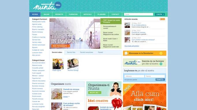 Nunta Sibiu - primul site local dedicat nuntii tale