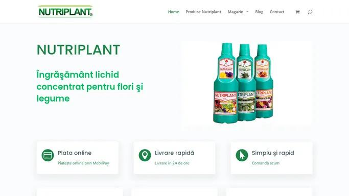 Fertilizant foliar, ingrasamant foliar - Nutriplant