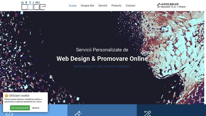 Web Design, Promovare Online | Optimcode Integration