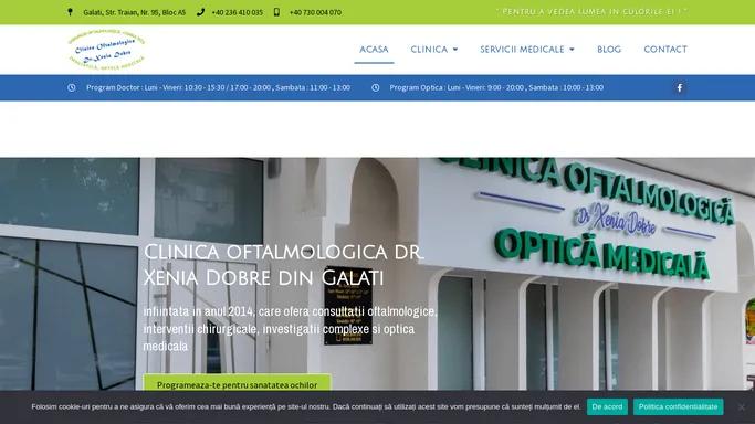 Clinica Oftalmologie si Optica Medicala Galati, Dr. Xenia Dobre