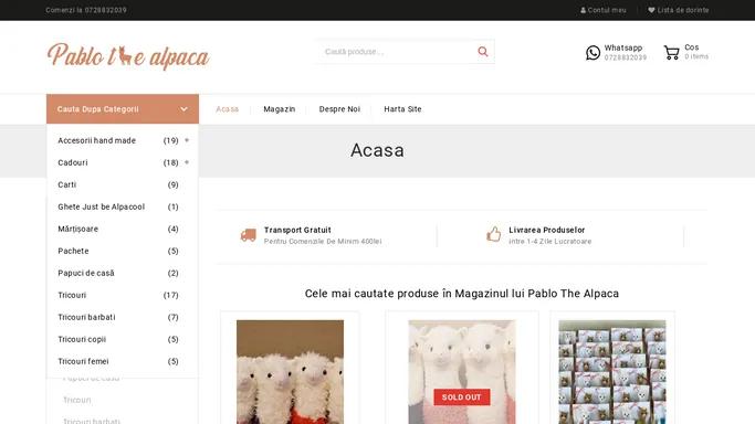 Acasa - Bun venit la Magazinul lui Pablo The Alpaca